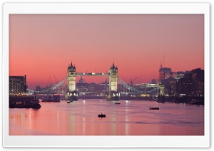 London Thames Sunset Panorama Ultra HD Wallpaper for 4K UHD Widescreen desktop, tablet & smartphone