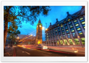 London Traffic at Night Ultra HD Wallpaper for 4K UHD Widescreen desktop, tablet & smartphone