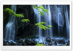 Long Exposure Forest Waterfall 4K UHD Wallpaper for Widescreen and UltraWide Desktop, UltraHD TV, Smartphone, Tablet