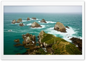 Looking down at Nugget Point and The Nuggets, New Zealand Ultra HD Wallpaper for 4K UHD Widescreen desktop, tablet & smartphone