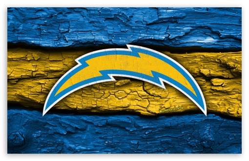 Los Angeles Chargers Wooden Logo UltraHD Wallpaper for Widescreen 16:10 ;