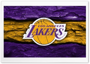 Los Angeles Lakers Wooden Logo 4K UHD Wallpaper for Widescreen and UltraWide Desktop, UltraHD TV, Smartphone, Tablet