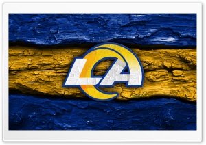 Los Angeles Rams Wooden Logo 4K UHD Wallpaper for Widescreen and UltraWide Desktop, UltraHD TV, Smartphone, Tablet
