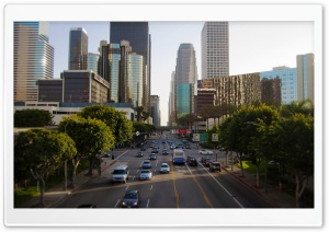 Los Angeles Street Ultra HD Wallpaper for 4K UHD Widescreen Desktop, Lockscreen, Screensaver, TV, Tablet, Smartphone