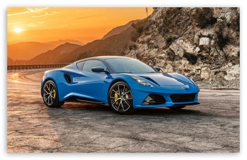 Lotus Emira Seneca Blue Mountain Sunset UltraHD Wallpaper for UHD 16:9 ; HD 16:9 ; UltraWide 21:9 24:10 32:9 32:10 ; Widescreen 16:10 ; Dual 16:10 16:9 ;
