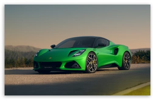 Lotus Emira Vivid Green Racetrack UltraHD Wallpaper for UHD 16:9 ; HD 16:9 ; UltraWide 21:9 24:10 32:9 32:10 ; Widescreen 16:10 ; Dual 16:10 16:9 ;