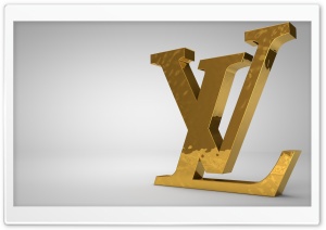 Louis Vuitton Golden Logo Ultra HD Wallpaper for 4K UHD Widescreen desktop, tablet & smartphone