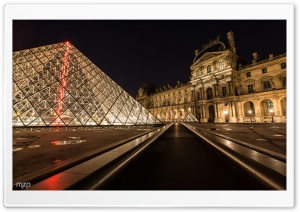Louvre Museum by Night Ultra HD Wallpaper for 4K UHD Widescreen desktop, tablet & smartphone