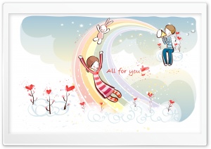 Love Rainbow Valentine's Day Ultra HD Wallpaper for 4K UHD Widescreen desktop, tablet & smartphone