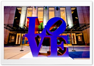 Love Sculpture, Avenue of the Americas, Manhattan, New York City, United States Ultra HD Wallpaper for 4K UHD Widescreen desktop, tablet & smartphone
