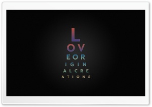 Love Typography Design Ultra HD Wallpaper for 4K UHD Widescreen desktop, tablet & smartphone