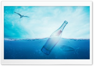 Love You Message In A Bottle Ultra HD Wallpaper for 4K UHD Widescreen desktop, tablet & smartphone