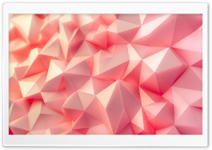 Low Poly, Abstract, Pink 4K UHD Wallpaper for Widescreen and UltraWide Desktop, UltraHD TV, Smartphone, Tablet