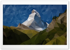 Low Poly Matterhorn Ultra HD Wallpaper for 4K UHD Widescreen desktop, tablet & smartphone