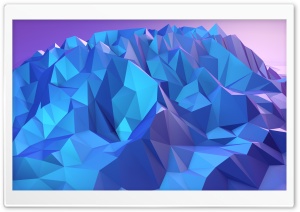 Low Poly Mountain Blue Shades Ultra HD Wallpaper for 4K UHD Widescreen desktop, tablet & smartphone