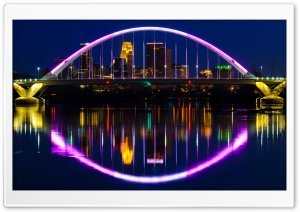 Lowry Avenue Bridge at Night 4K UHD Wallpaper for Widescreen and UltraWide Desktop, UltraHD TV, Smartphone, Tablet