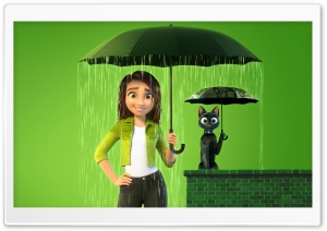 Luck Animation Movie, Sam and Simon the Black Cat Ultra HD Wallpaper for 4K UHD Widescreen Desktop, Lockscreen, Screensaver, TV, Tablet, Smartphone