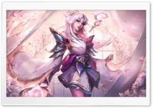 Lux, League of Legends, Spirit Blossom Skin, LoL, Artwork, VideoGame 4K UHD Wallpaper for Widescreen and UltraWide Desktop, UltraHD TV, Smartphone, Tablet