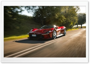 Luxury Red Ferrari Daytona SP3 Sports Car Ultra HD Wallpaper for 4K UHD Widescreen desktop, tablet & smartphone