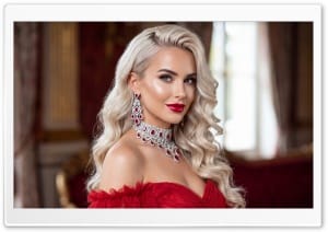 Luxury Ruby Jewelry Fashion Portrait 4K UHD Wallpaper for Widescreen and UltraWide Desktop, UltraHD TV, Smartphone, Tablet