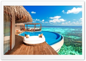 Luxury Water Bungalows Maldives Ultra HD Wallpaper for 4K UHD Widescreen desktop, tablet & smartphone