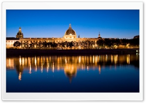 Lyon, France At Night Ultra HD Wallpaper for 4K UHD Widescreen desktop, tablet & smartphone