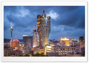 Macau China Grand Lisboa Hotel Ultra HD Wallpaper for 4K UHD Widescreen desktop, tablet & smartphone