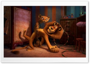 Madagascar 3 Europes Most Wanted - Alex and Gia Ultra HD Wallpaper for 4K UHD Widescreen desktop, tablet & smartphone