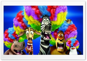Madagascar 3 Europe's Most Wanted Circus Afro Ultra HD Wallpaper for 4K UHD Widescreen desktop, tablet & smartphone