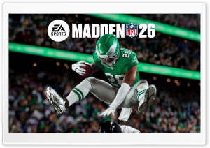 Madden NFL 26 Video Game, Saquon Barkley, American Football 4K UHD Wallpaper for Widescreen and UltraWide Desktop, UltraHD TV, Smartphone, Tablet