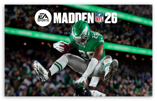 Madden NFL 26 Video Game, Saquon Barkley, American Football UltraHD Wallpaper for UHD 16:9 ; HD 16:9 ; UltraWide 21:9 24:10 ; Widescreen 16:10 5:3 ; Fullscreen 4:3 5:4 3:2 ; Tablet 1:1 ;