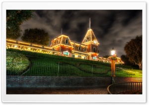 Main Street Train Station at Halloween Ultra HD Wallpaper for 4K UHD Widescreen desktop, tablet & smartphone