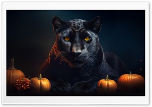 Majestic Black Panther Animal, Autumn Ultra HD Wallpaper for 4K UHD Widescreen Desktop, Lockscreen, Screensaver, TV, Tablet, Smartphone