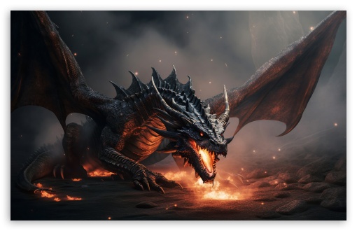 Majestic Dragon's Fury UltraHD Wallpaper for UHD 16:9 ; HD 16:9 ; UltraWide 21:9 24:10 ; Widescreen 16:10 5:3 ; Fullscreen 4:3 5:4 3:2 ; Tablet 1:1 ; Mobile 9:16 9:19.5 9:20 9:21 9:22 10:16 2:3 3:5 3:4 ;