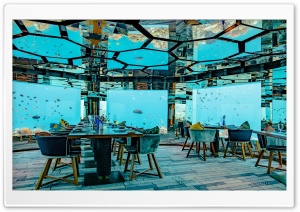Maldives Underwater restaurant Ultra HD Wallpaper for 4K UHD Widescreen desktop, tablet & smartphone