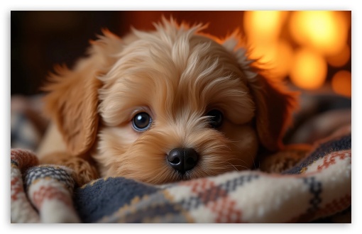 Maltipoo Puppy, Cozy Atmosphere UltraHD Wallpaper for UHD 16:9 ; HD 16:9 ; Widescreen 16:10 5:3 ; Fullscreen 4:3 5:4 3:2 ; Tablet 1:1 ; Mobile 9:16 9:19.5 9:20 10:16 2:3 3:5 3:4 ;