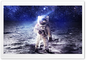 Man on the Moon Ultra HD Wallpaper for 4K UHD Widescreen desktop, tablet & smartphone