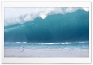 Man vs. Tsunami Ultra HD Wallpaper for 4K UHD Widescreen desktop, tablet & smartphone
