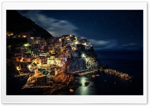 Manarola Town in Italy Ultra HD Wallpaper for 4K UHD Widescreen desktop, tablet & smartphone
