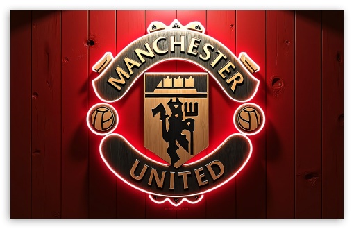 Manchester United FC 3D Logo UltraHD Wallpaper for Widescreen 16:10 ;