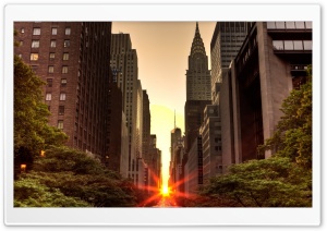 Manhattanhenge 2012 Ultra HD Wallpaper for 4K UHD Widescreen desktop, tablet & smartphone