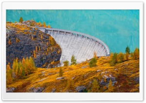 Margaritze Stausee Lake Dam, Austria 4K UHD Wallpaper for Widescreen and UltraWide Desktop, UltraHD TV, Smartphone, Tablet