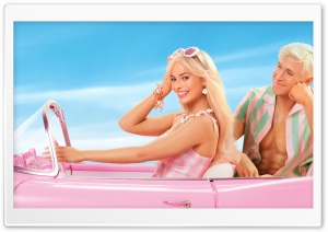Margot Robbie as Barbie and Ryan Gosling as Ken Ultra HD Wallpaper for 4K UHD Widescreen desktop, tablet & smartphone