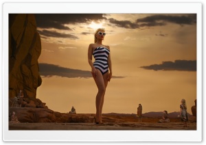 Margot Robbie as Barbie movie Ultra HD Wallpaper for 4K UHD Widescreen desktop, tablet & smartphone