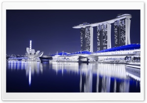 Marina Bay Sands Hotel, Singapore, Night View Ultra HD Wallpaper for 4K UHD Widescreen desktop, tablet & smartphone