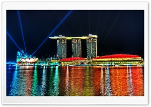 Marina Bay Sands Lights Ultra HD Wallpaper for 4K UHD Widescreen desktop, tablet & smartphone