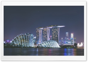 Marina Bay Sands Night Ultra HD Wallpaper for 4K UHD Widescreen desktop, tablet & smartphone