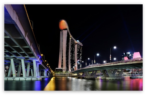 Marina Bay Sands Resort Night View, Singapore UltraHD Wallpaper for UHD 16:9 ; HD 16:9 ; UltraWide 21:9 24:10 ; Widescreen 16:10 5:3 ; Fullscreen 4:3 5:4 3:2 ; Tablet 1:1 ; Mobile 9:16 9:19.5 9:20 9:21 9:22 10:16 2:3 3:5 3:4 ; Dual 4:3 5:4 ;
