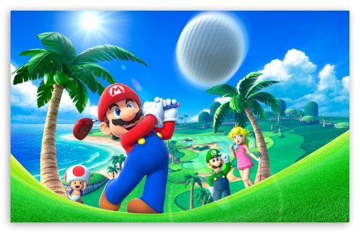 Mario Golf Video Game UltraHD Wallpaper for UHD 16:9 ; HD 16:9 ; UltraWide 21:9 24:10 ; Widescreen 16:10 ; Tablet 1:1 ;