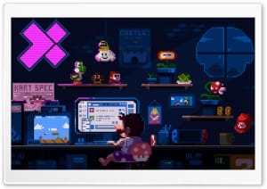 Mario Pixel Art 4K UHD Wallpaper for Widescreen and UltraWide Desktop, UltraHD TV, Smartphone, Tablet